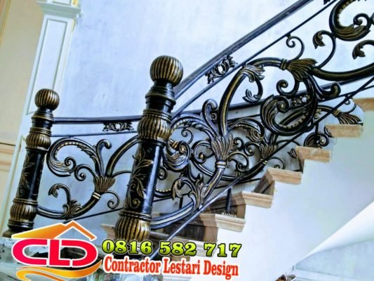 railing besi tempa,railing mewah jakarta,jenis railing klasik,contoh railing klasik
