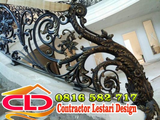 railing besi tempa,railing mewah,railing tangga,railing rumah klasik