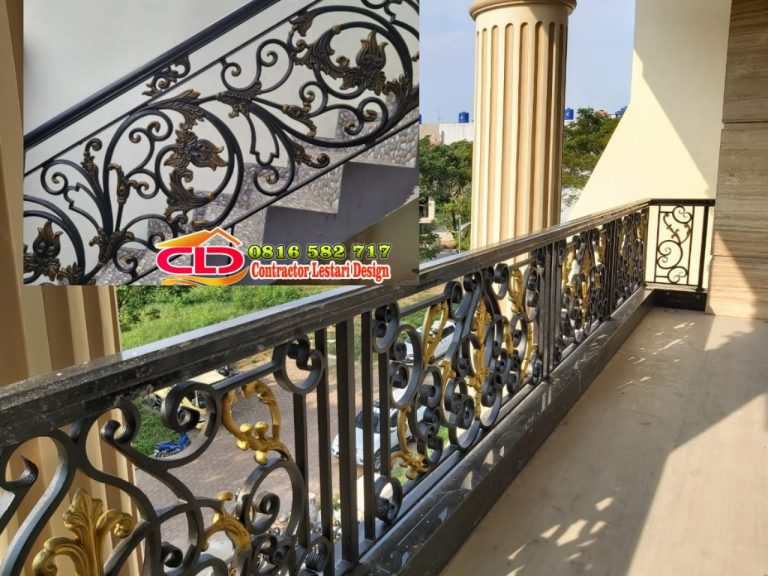 railing tangga tempa mewah, railing tangga klasik minimalis, railing klasik modern