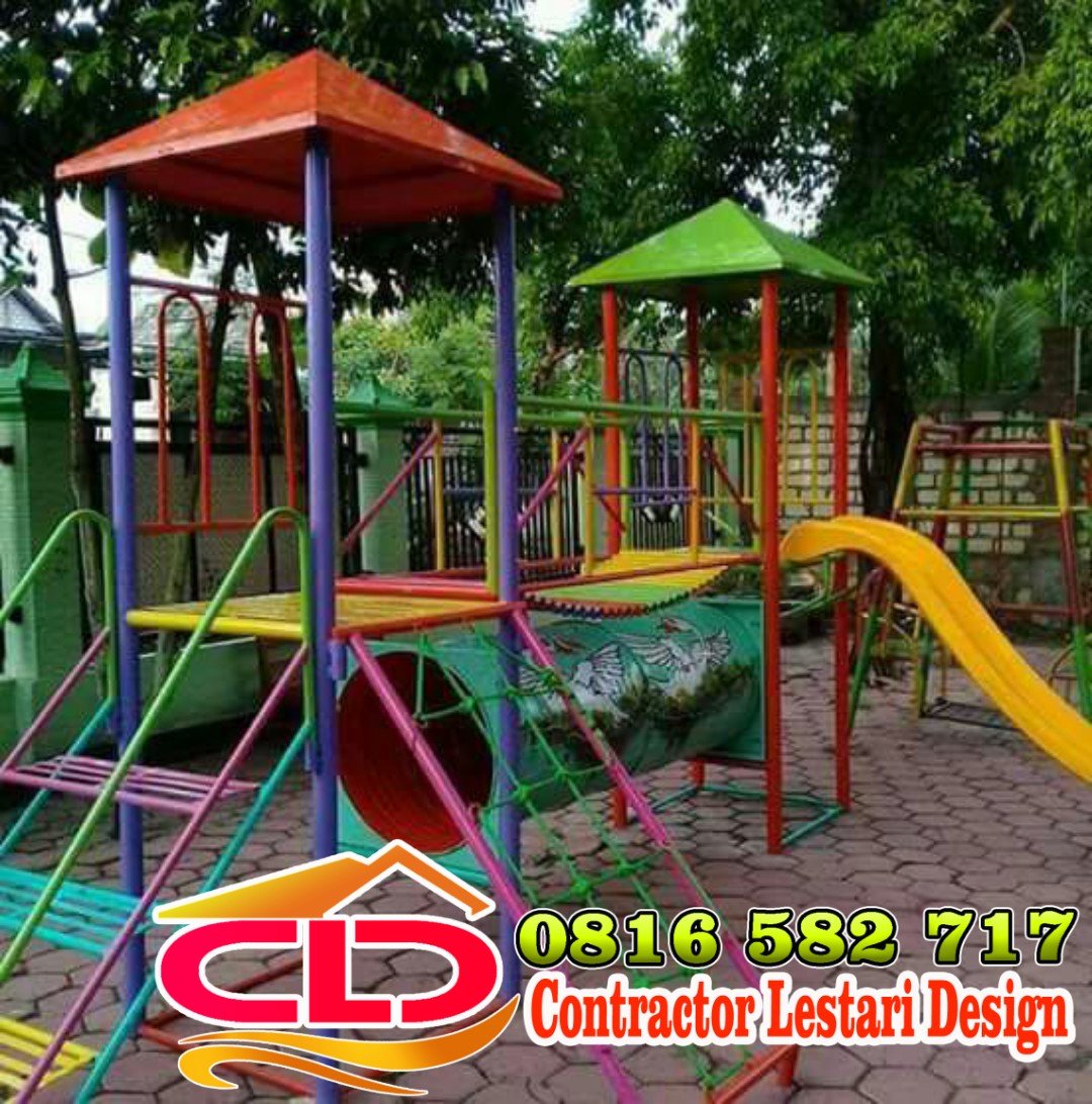 produksi playground Bandung, jasa pembuatan playground taman, spesialis playground taman