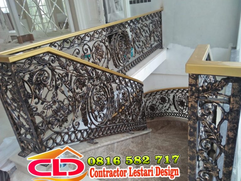 railing klasik,railing mewah,railing tangga besi tempa