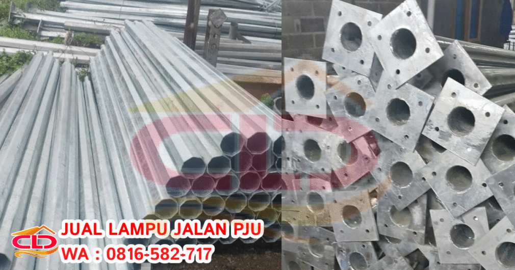 Tiang Lampu Jalan PJU Oktagonal dan Hexagonal