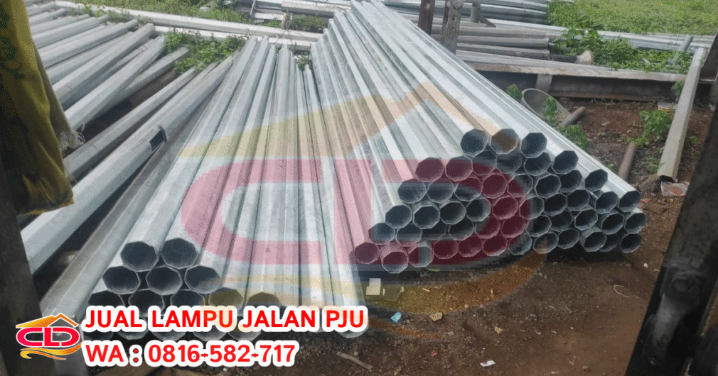 Tiang Lampu PJU Hexagonal